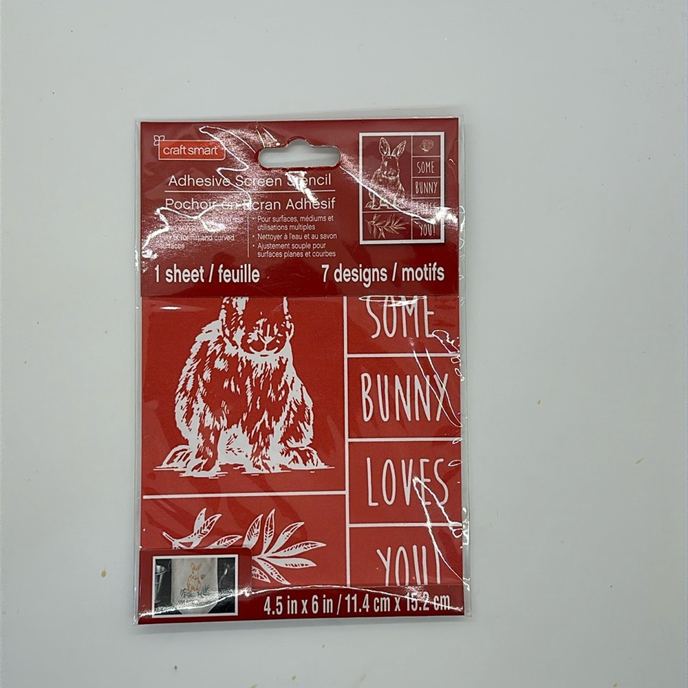 🐼 3/$25 bunny stencil sheet